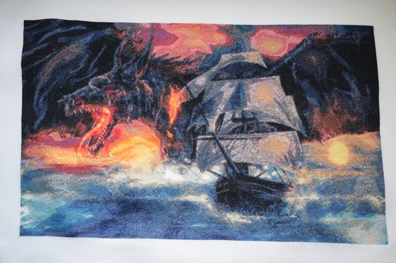 Работа «Дракон и корабль»