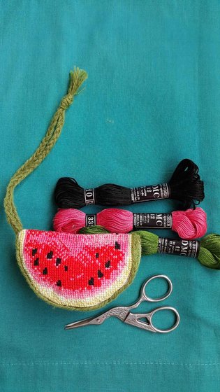 Работа «Игольница «Арбуз»»