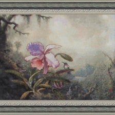 Работа «Орхидея и птичка»