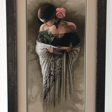 Работа «Испанка с розой»