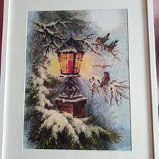 Работа «Зима. Фонарь»