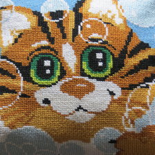 Работа «Котенок в пузырях.»