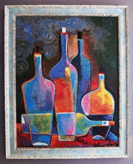 Работа «Натюрморд с бутылками»