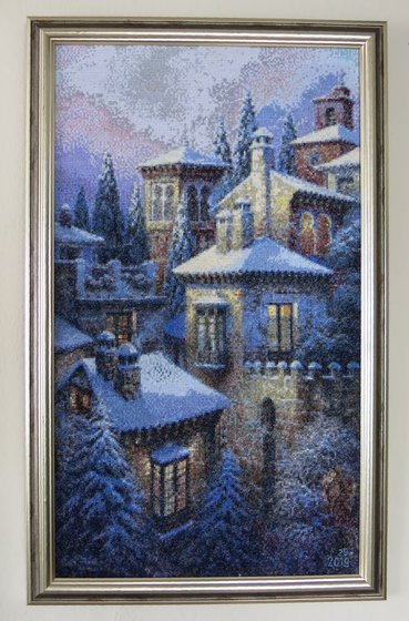 Работа «Заснеженный город»