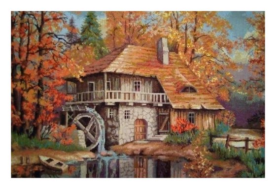 Работа «Осень.  Мельница»