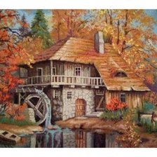 Работа «Осень.  Мельница»