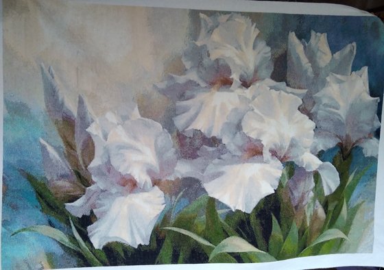 Работа «Белые ирисы»