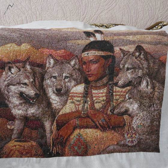 Работа «Волки и индианка»