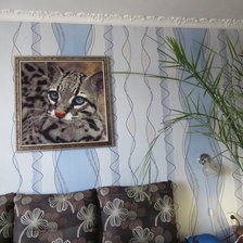 Работа «Вышивала специально под интерьер комнаты.»