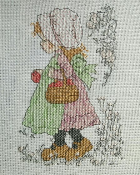 Работа «Девочка с яблоками»