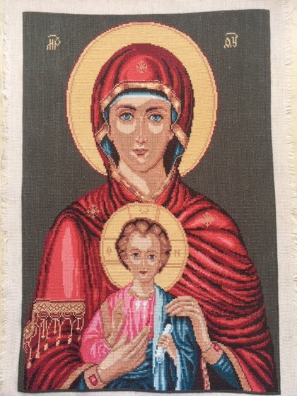 Работа «Икона Матерь Божия "Услышательница"»