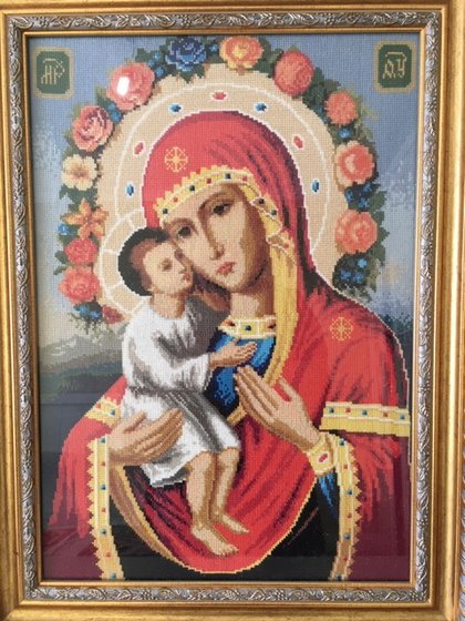 Работа «Икона Матерь Божия "Жировицкая"»