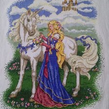 Работа «Принцесса и единорог»