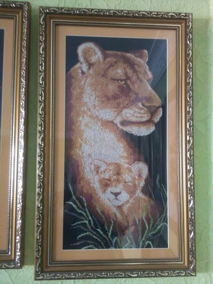 Работа «Львица и львёнок»