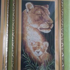 Работа «Львица и львёнок»