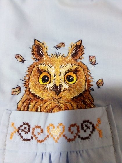 Работа «Фирма жар-птица =вышивка на одежде»