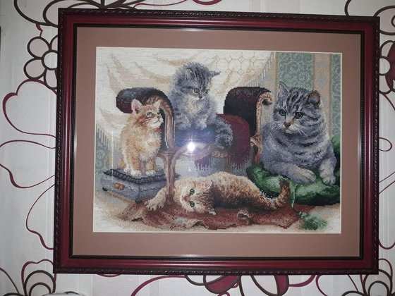 Работа «Кошачье семейство»