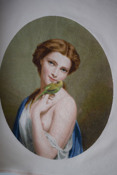 Работа «Девушка с попугаем»