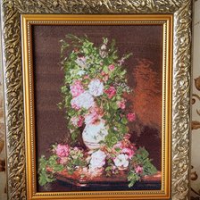 Работа «Гобелен «Букет роз в вазе» Гобленсет 532.»