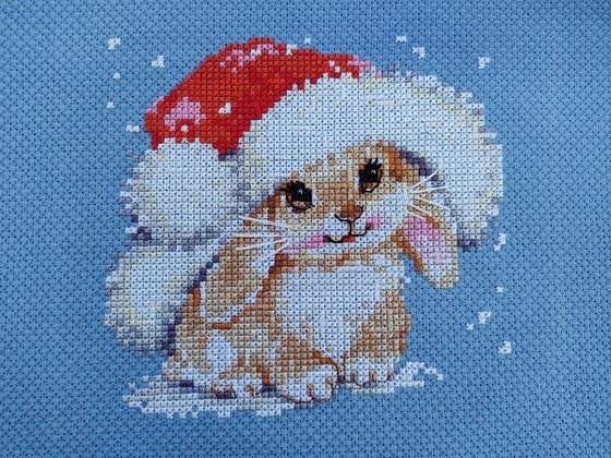 Работа «Новогодний зайка»