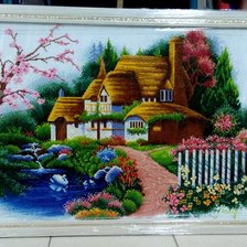 Работа «Китайская вышивка"Домик"»