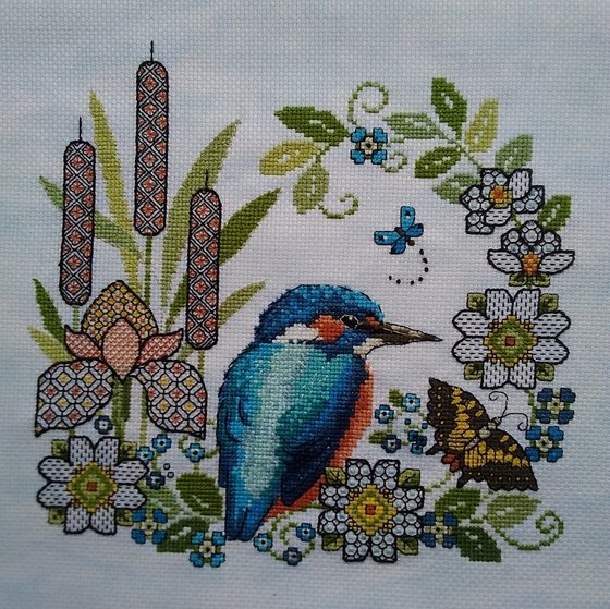 Работа «Ирис и зимородок»