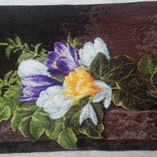 Работа «"КРОКУСЫ"   26х34 см, к.16, 27 цв. (мулине MADEIRA)»