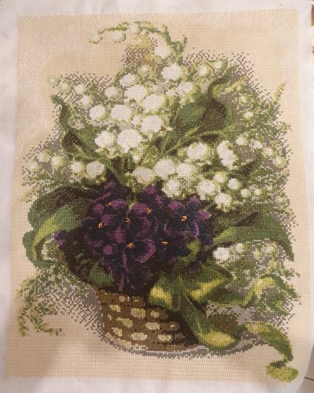 Работа «Ландыши и фиалки»