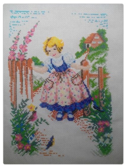 Работа «Девочка в саду»