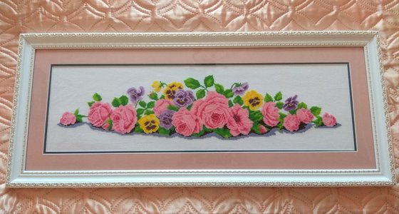 Работа «Розовые розы»