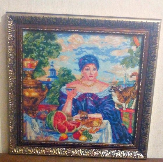 Работа «"Купчиха" по картине Кустодиева»