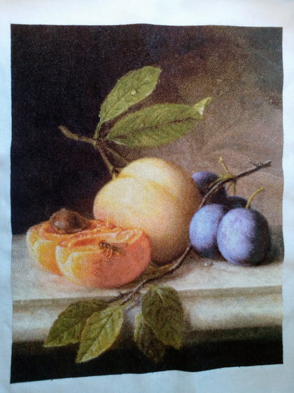 Работа «Персики и сливы»