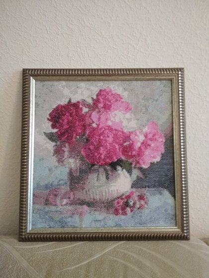 Работа «Пионы в вазе»