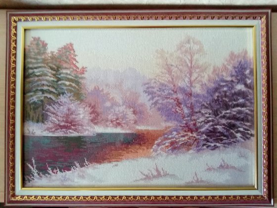 Работа «Зимняя сказка  ЧМ (в багете)»