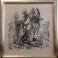 Работа «Лошадь с жеребёнком»