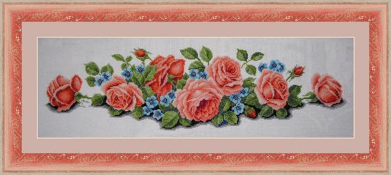 Работа «Панель "Розы с незабудками"»
