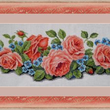 Работа «Панель "Розы с незабудками"»