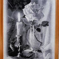 Работа «Свеча и роза»