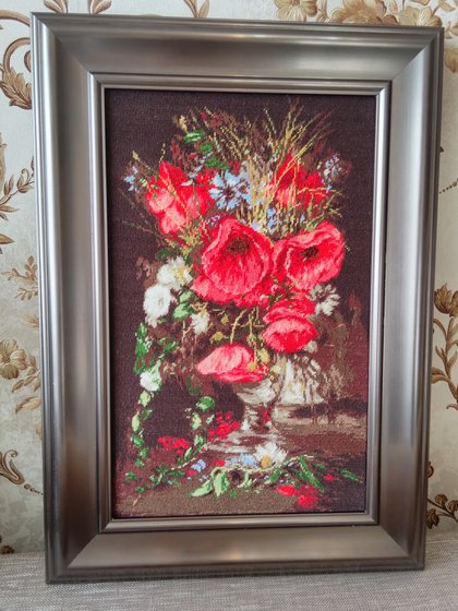 Работа «Гобелен Гобленсет 565 Букет маков»