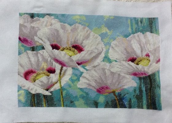 Работа «Белые маки»