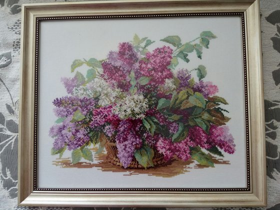 Работа «Букет сирени»