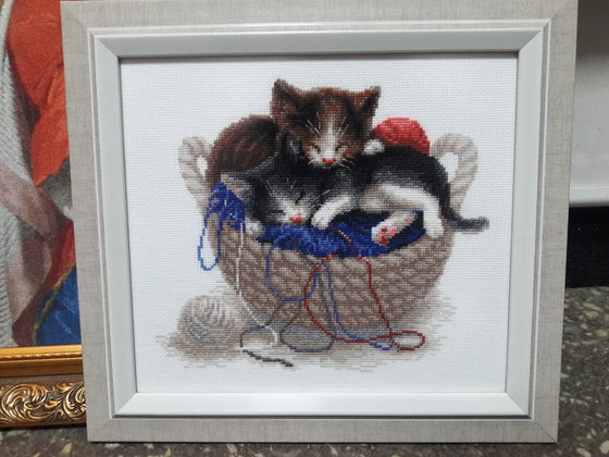 Работа «Риолис. Котята в корзине.»