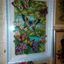 Работа «Бабочки в лесу(китайский набор)»
