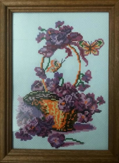 Работа «Корзина с цветами»