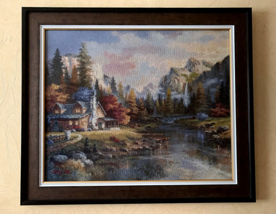 Работа «Дом у горной реки»