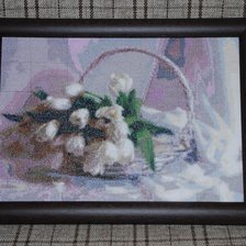 Работа «Белый тюльпаны»