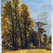 Работа «Лес осенью по мотивам И. Шишкина»