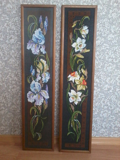 Работа «Ирисы и нарциссы»