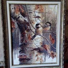 Работа «Синицы на березе»