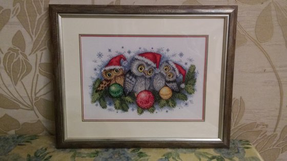 Работа «Рождественские совята оформленные»